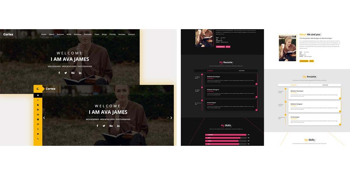 Portfolio / CV / Resume / vCard CMS